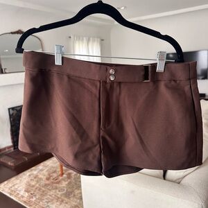 Brown Women's Belted Micro Shorts NWT